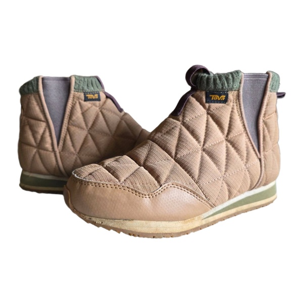 Teva Boots Womens US 5  Brown Quilted SlipOn Ankle‎ Outdoor Casual Gorpcore - Picture 2 of 12